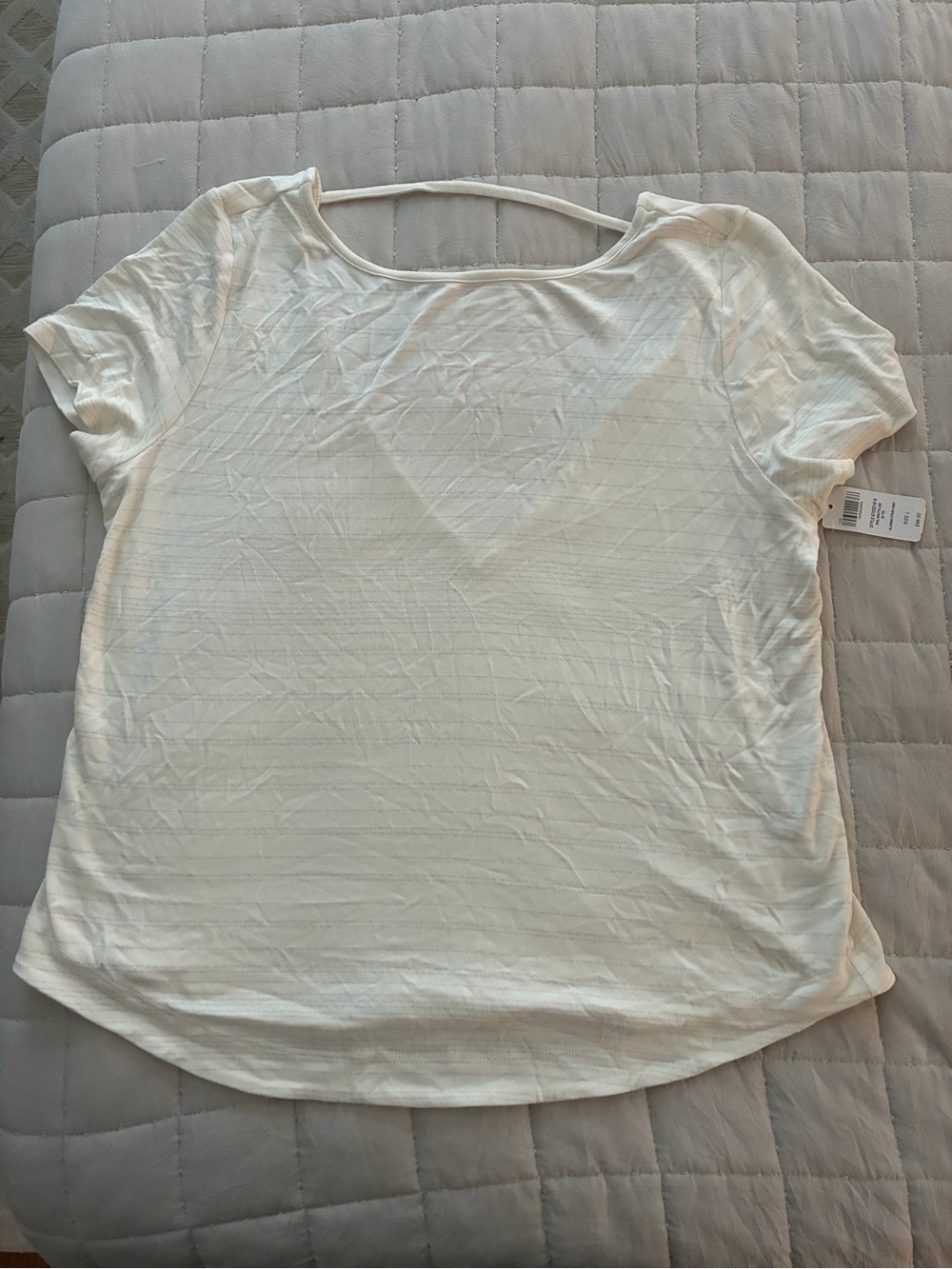 NWT Soma Cream Short Sleeve Scoop Neck Tee